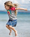 Frugi Nancy Raglan T-Shirt - Grey Marl/Rainbow - 100% organic cotton Long Sleeves Tops