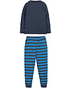 Frugi Navigator Long John PJs, Space Blue/Dino - Organic cotton Pyjamas