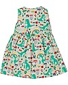 Frugi Nora Reversible Dress - Seersucker Stripe/Dino (from 4 to 6 years) Dresses_