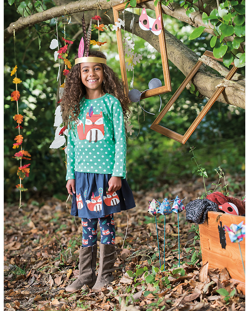 Frugi Norah Tights, Festival Fox - Organic Cotton (soft, cosy and  non-scratchy!) girl