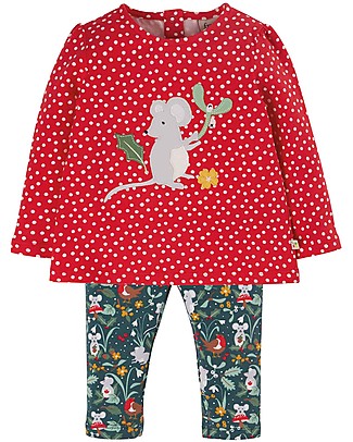 Frugi Ola Outfit - Mouse/Fir Tree Friends Sets And Co-Ords