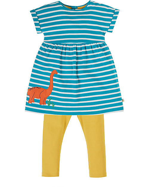 Frugi Olive Outfit - Camper Breton - Bumblebee - Day at the Museum - 100% Organic Cotton Sets And Co-Ords
