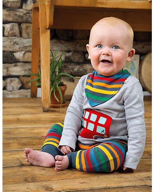 Frugi On The Road Outfit, Grey Marl/Bus - Organic cotton T-shirts