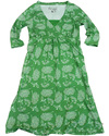 Frugi Organic Cotton Parsley Print Nursing Dress - Green with White Floral Print Dresses_