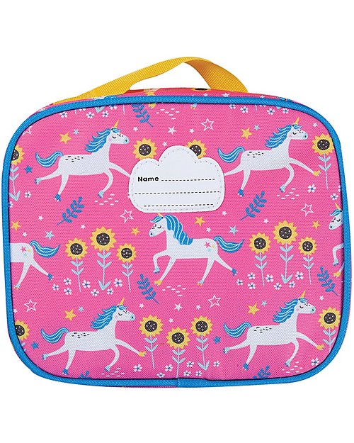 Frugi Pack A Snack Lunch Bag - Unicorn Skates - 100% recycled materials Kindergarten Backpacks