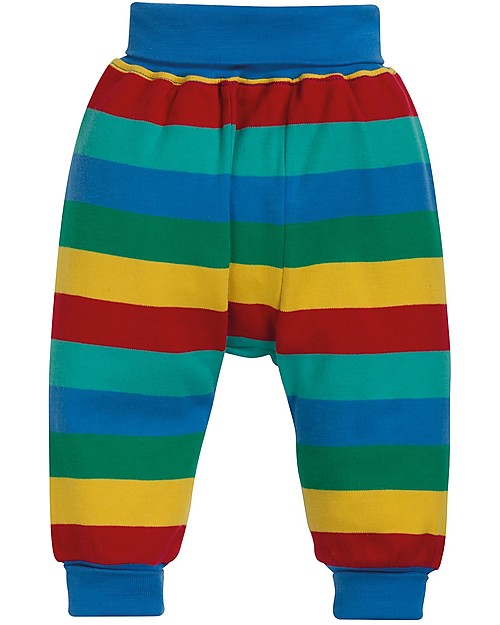 Frugi Parsnip Pants, Rainbow Stripe - 100% organic cotton Trousers