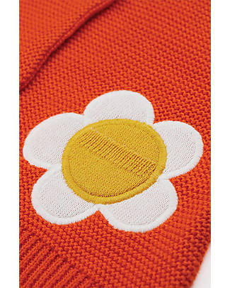 Frugi Patsy Pocket Cardigan - Tiger Orange/Daisy - Organic Cotton Knit Cardigans