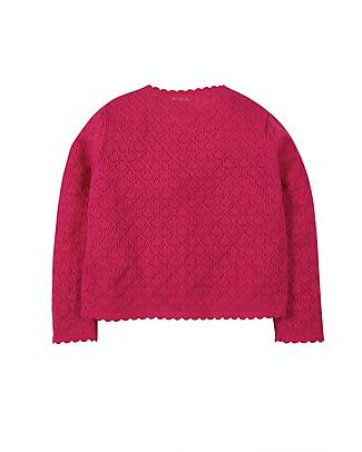Frugi Pea Pointelle Cardigan - Rich Pink - Organic Cotton Cardigans