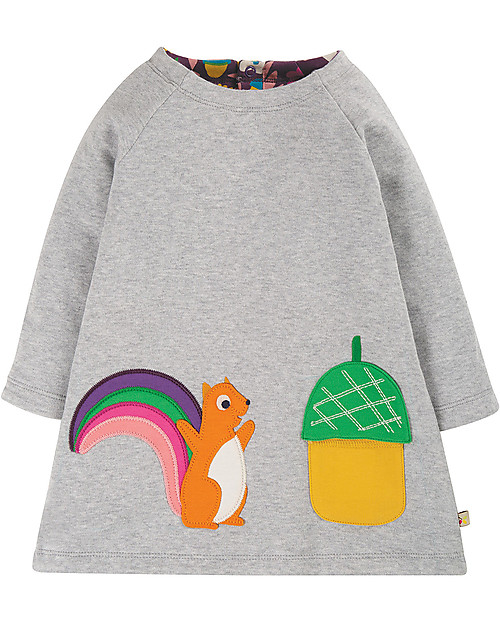 Frugi Peek a Boo Reversible Dress - Aubergine Lost Words - Organic Cotton Dresses_