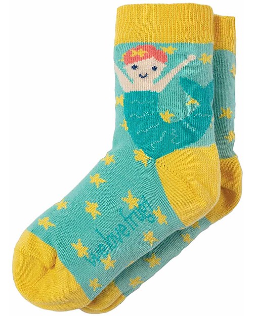 Frugi Perfect Pair Socks, St Agnes/Mermaid - Elasticated Organic Cotton Socks