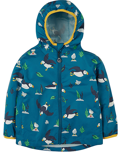 Frugi Pioneer Packaway Jacket - Puffin - Eco-friendly! Waterproof