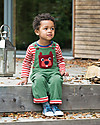 Frugi Play Days Dungaree, Moss Green/Beaver - Organic Cotton Dungarees