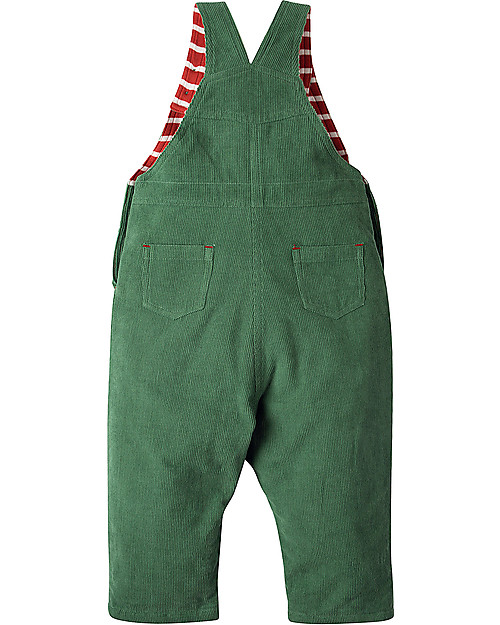 Frugi Play Days Dungaree, Moss Green/Beaver - Organic Cotton Dungarees