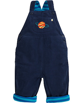 Frugi Play Days Dungarees - Indigo/Planet Dungarees
