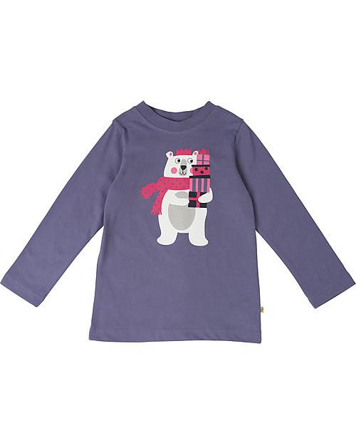 Frugi Poppy PJs, Violet Grey/Polar Bear - 100% organic cotton Pyjamas