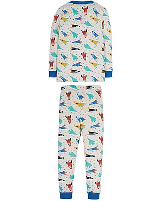 Frugi Pot Isaac Pyjamas - Racing Rockets - Organic Cotton Pyjamas