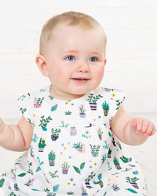 Frugi Pretty Polly Dress Set (dress + knickers), Greenhouse - Organic cotton Sets And Co-Ords