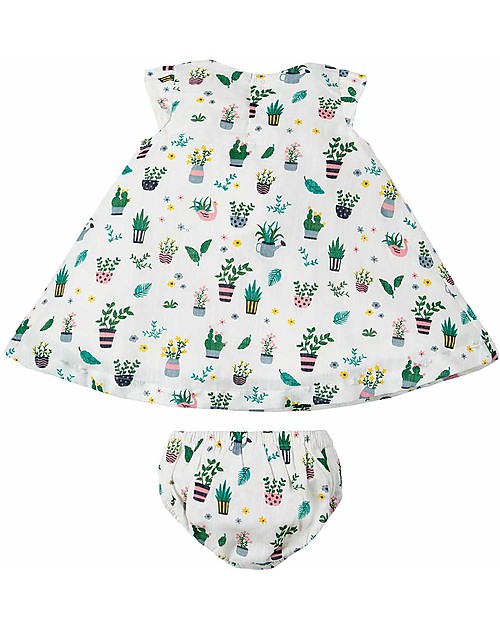 Frugi Pretty Polly Dress Set (dress + knickers), Greenhouse - Organic cotton Sets And Co-Ords