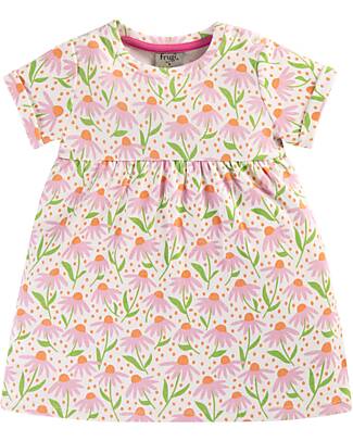Frugi Printed Dress - Pink Echinacea - Organic Cotton Dresses_