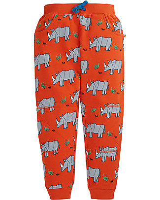 Frugi Printed Snug Joggers - Rhino Friends - 100% GOTS Organic Cotton Trousers
