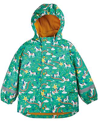 Frugi Puddle Buster Coat - Aqua Cosmic Unicorn - Welded Seams! Jackets