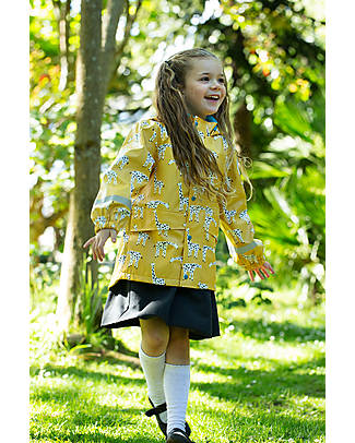 Frugi Puddle Buster Coat - Bumblebee Giraffe Waterproof