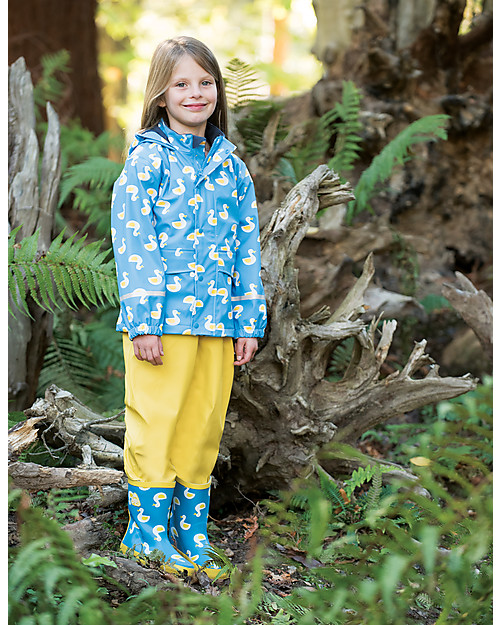 Frugi Puddle Buster Coat, Ducks - 100% recycled material! Waterproof