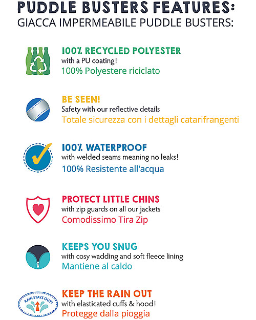 Frugi Puddle Buster Coat, Ducks - 100% recycled material! Waterproof