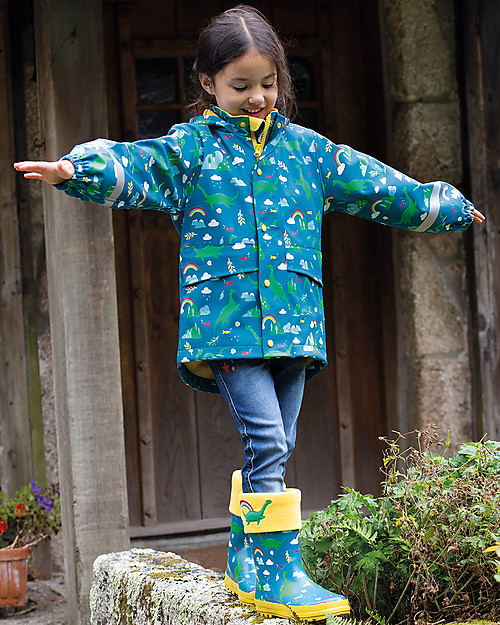 Frugi Puddle Buster Coat - Loch Blue Nessie - Welded Seams! Waterproof