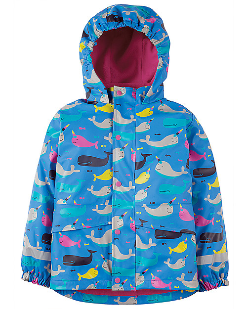 Frugi Puddle Buster Coat, Narwhal Natter - Welded Seams, 100% Waterproof! Waterproof