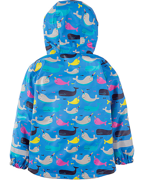Frugi Puddle Buster Coat, Narwhal Natter - Welded Seams, 100% Waterproof! Waterproof