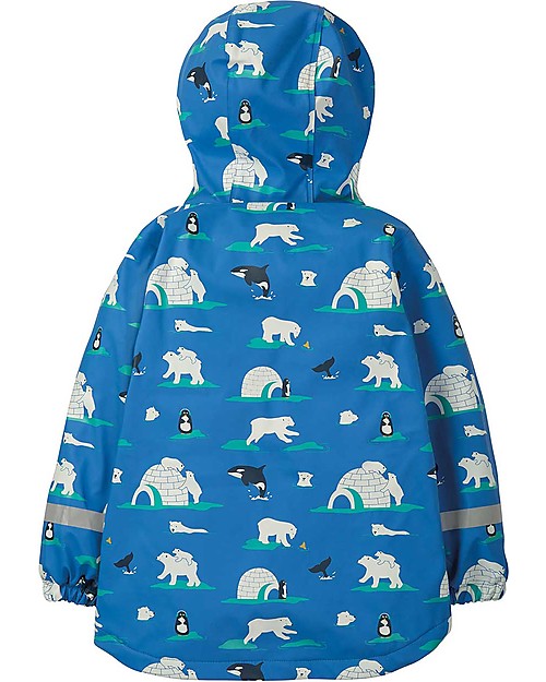 Frugi Puddle Buster Coat, Polar Play - Welded Seams, 100% Waterproof! Waterproof