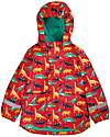 Frugi Puddle Buster Coat - Red Jurassic Coast - Welded Seams! Waterproof
