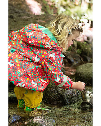 Frugi Puddle Buster Coat - Watermelon Pegasus Waterproof