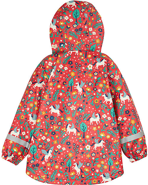 Frugi Puddle Buster Coat - Watermelon Pegasus Waterproof