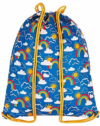 Frugi Puddle Buster Good to Bag - Rainbow Skies - Recycled Fabric Kindergarten Backpacks