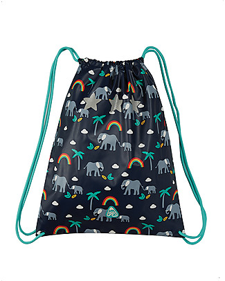 Frugi Puddle Buster Good to Bag - Rainbow Walk - Recycled Fabric Small Backpacks