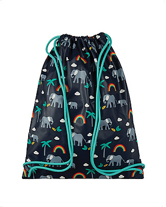 Frugi Puddle Buster Good to Bag - Rainbow Walk - Recycled Fabric Small Backpacks