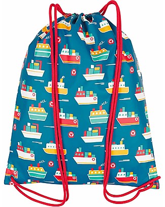 Frugi Puddle Buster Good to Bag - Sail the Seas - Recycled Fabric Small Backpacks