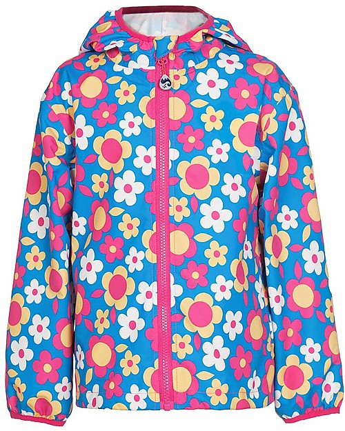 Frugi Puddle Buster Packaway Waterproof Jacket, Flowers Waterproof