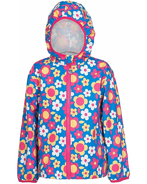 Frugi Puddle Buster Packaway Waterproof Jacket, Flowers Waterproof