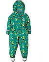 Frugi Puddle Buster Suit, Samson Green Frog Pond - 100% recycled material! Snowsuits