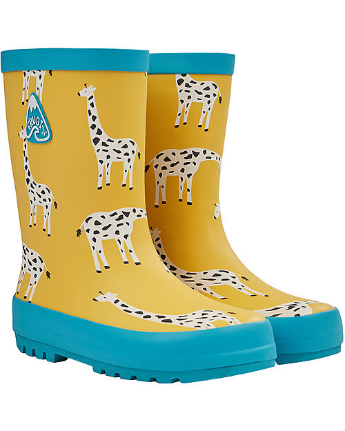 Frugi Puddle Buster Wellington Boots - Bumblebee Giraffe Wellies
