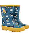 Frugi Puddle Buster Wellington Boots - Puffin Puddles Wellies