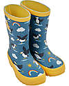 Frugi Puddle Buster Wellington Boots - Puffin Puddles Wellies