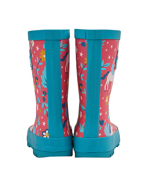 Frugi Puddle Buster Wellington Boots - Watermelon Pegasus Wellies
