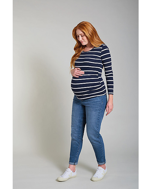 Frugi Rachel Maternity Top - Indigo Breton - Grown Ups - Continuativo Long Sleeves Tops