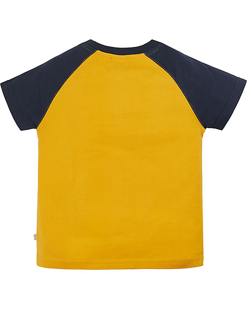 Frugi Rafe Raglan T-shirt - Bumblebee/Camper - 100% GOTS Organic Cotton T-shirts