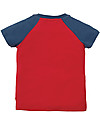 Frugi Rafe Raglan Top, Tomato/Shark - 100% Organic Cotton T-shirts