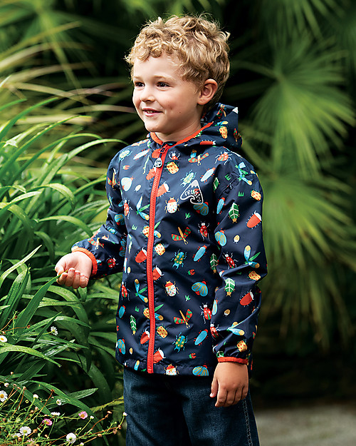 Frugi Rain or Shine Jacket - Bugs - Eco-friendly! Waterproof